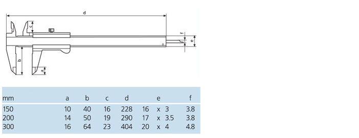 马尔游标卡尺,16gn系列0-150mm,4100650