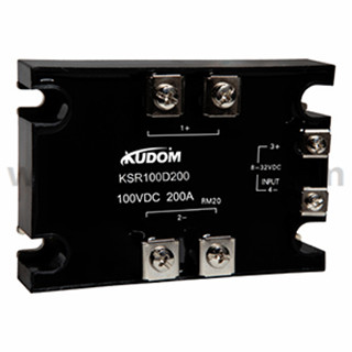 库顿 单相面板安装固态继电器，KSR100D200 200A 0-100VDC