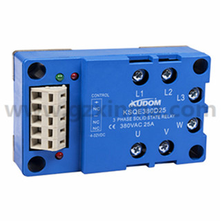 库顿 三相面板安装固态继电器，KSQE380A25 25A 48-440VAC