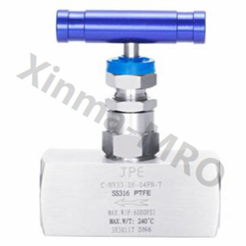 JPE C-NV33-S6-02FN-T-D4 不锈钢四角针型阀，NPT内螺纹，6000PSI，D4